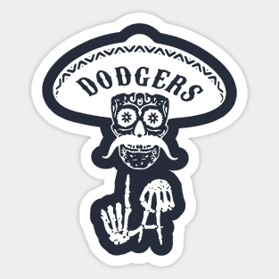 Los Angeles Baseball Sugar Skull Sticker